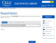 Tablet Screenshot of libguides.ollusa.edu
